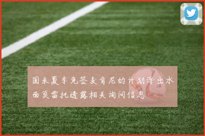 国米夏季免签麦肯尼的计划浮出水面莫雷托透露相关询问信息
